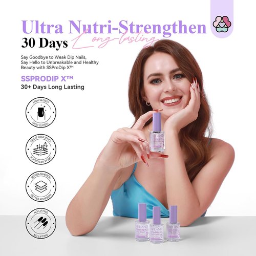 SAVILAND Dip Powder Liquid Set - HEMA-Free Nail Dipping System Essentials | 15 ml for DIY Strengthening at Home