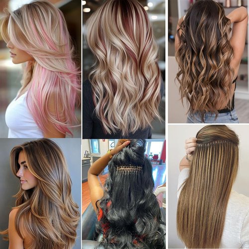 Saisifen Micro Loop Hair Extensions #30 Auburn Human Hair Bulk (50 Strands,1g/Strands) Micro Ring Link Brazilian Human Hair Extension 16 Inches (40cm)