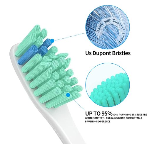 Replacement Toothbrush Heads for Philips Sonicare Electric Toothbrush, Replacement Brush Heads Compatible with Philips Sonicare Electric Toothbrush, 6Pack