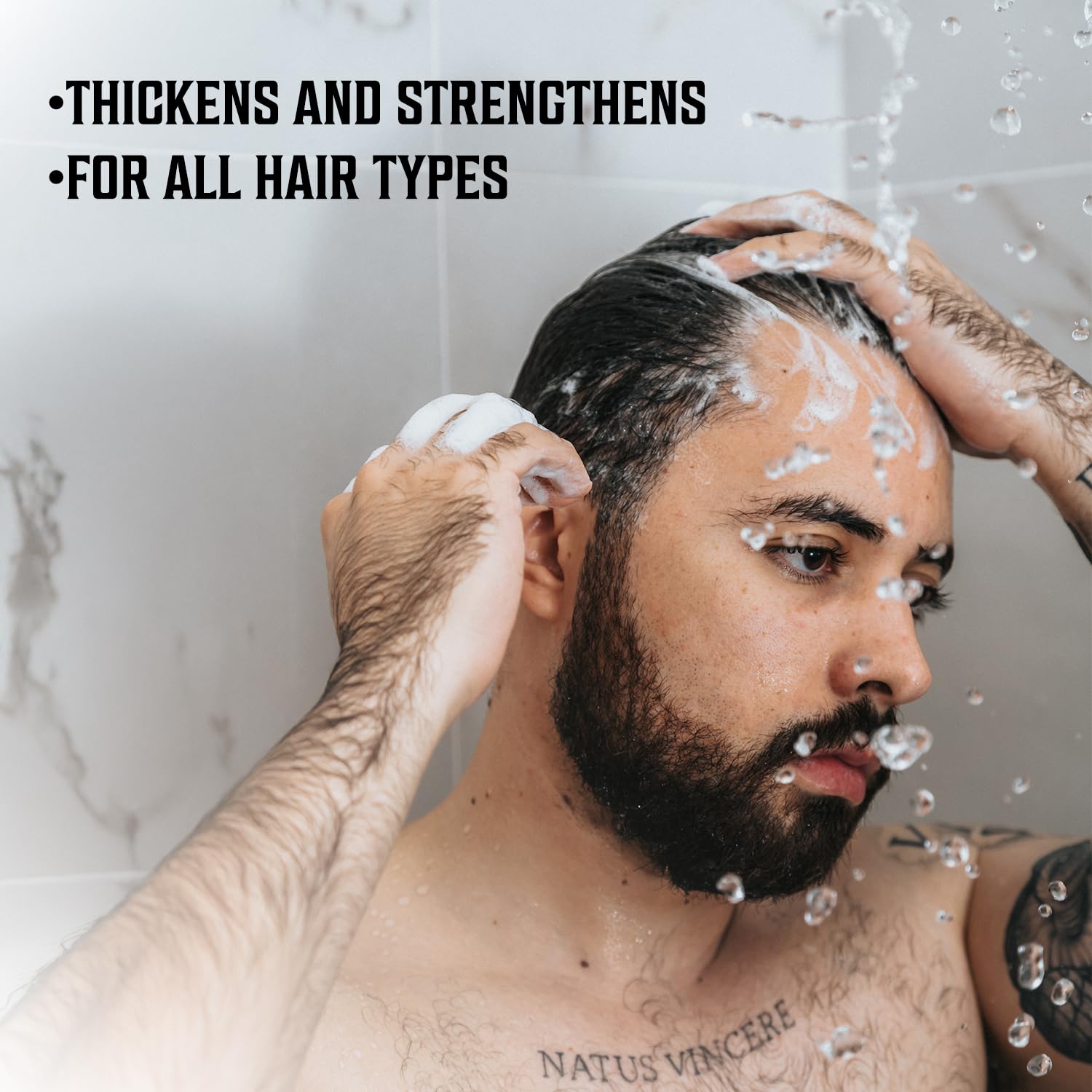Viking Revolution Men's Shampoo and Conditioner Set | Biotin & Jojoba Oil - Natural Hair Care (17 oz)