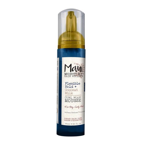 Maui Moisture Curl Foam Mousse - Flexible Hold Coconut Milk Formula for Curly Hair, 8.5oz | No Drying Alcohols, Parabens, or Silicone