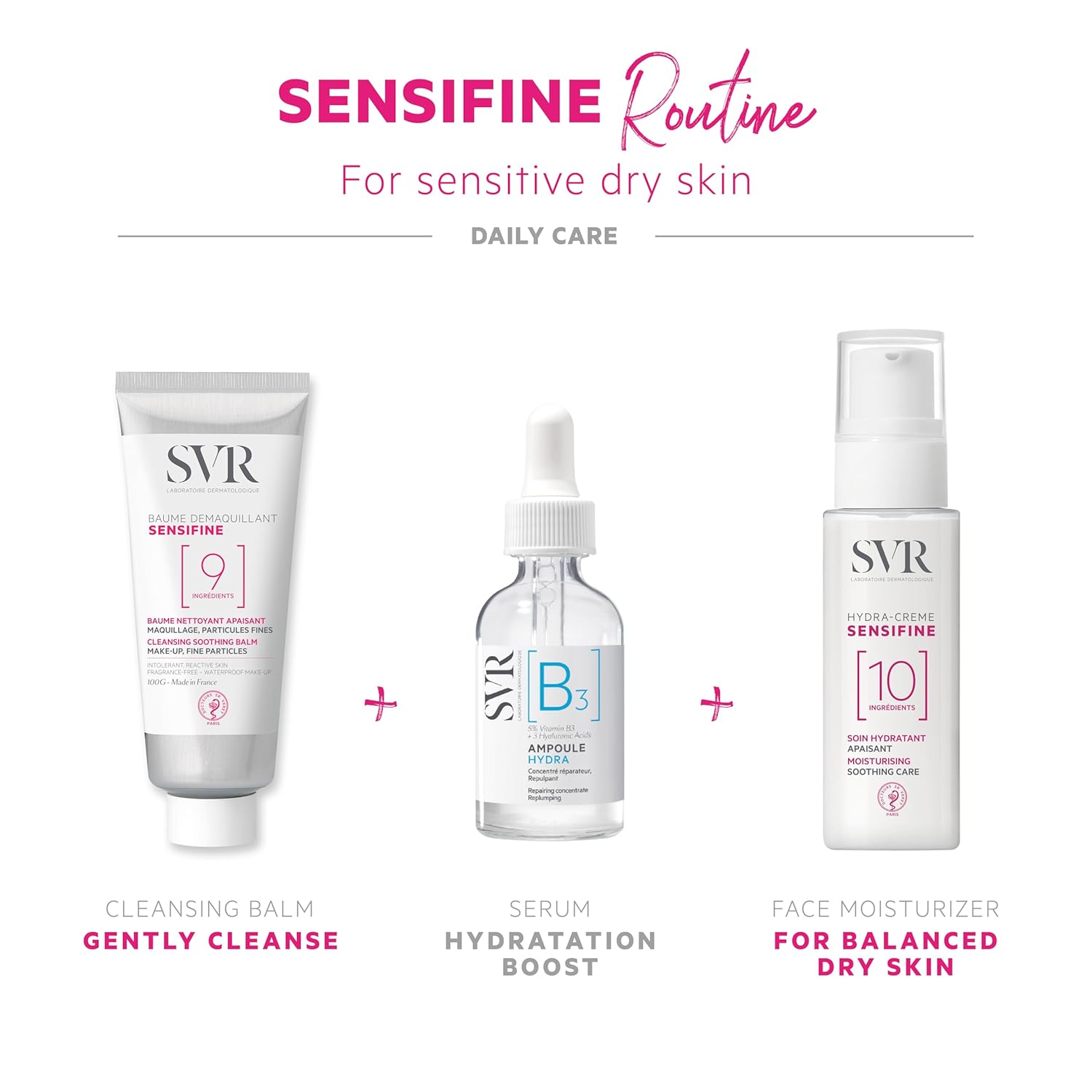 SVR Sensifine Hydra Face Cream - Moisturizing & Soothing Care for Normal to Dry Skin | 1.3 Fl. Oz.