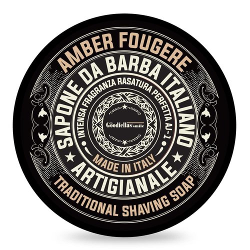 The Goodfellas’ Smile AMBER FOUGERE (Lavender & Sandalwood) Italian Shaving Soap – Classic Tallow Croap for Use with Shaving Brush, Razor & Traditional Wet Shave