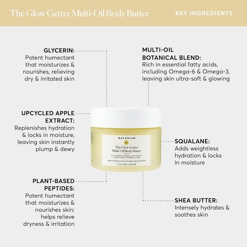 Naturium Whipped Multi-Oil Body Butter - Firming Cream & Moisturizer with Shea Butter | 7.7 fl oz