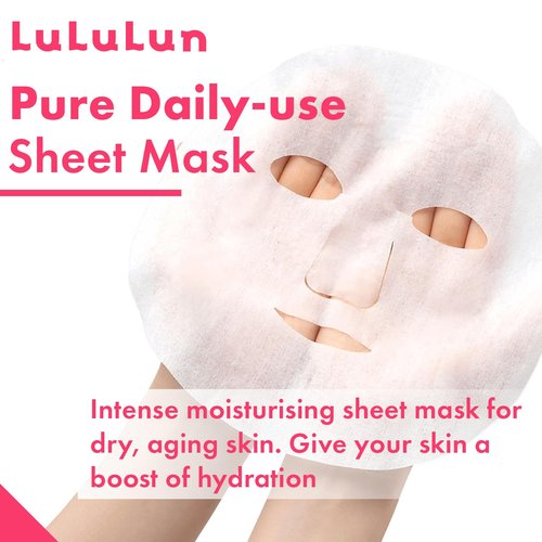 Lululun 32EA Anti Aging Face Mask for Women, Daily Face Masks Skincare & Moisturizing FACE MASK with Rice Extract& Honey, Collagen Face Mask Sheet & Facial Mask & Sheet Mask from Japan PRECIOUS MOIST