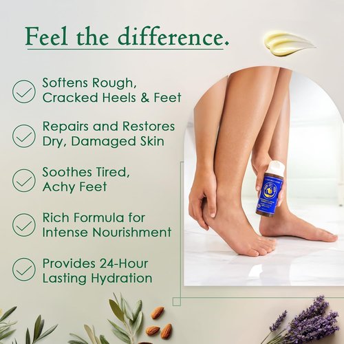 Skiennix Dry Cracked Heels Repair - Organic Foot Cream with Jojoba, Lavender & Vitamin E | 3.4 oz Hydrating Balm