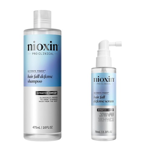 Nioxin Hair Fall Defense Shampoo - Activates Hair Follicles for Less Hair Loss | With Lauric Acid & Caffeine