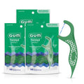 GUM Twisted Mint Floss Picks - Twisted Threads, Shred-Resistant Floss, Easy Grip Handle, 90 Count (Pack of 3)
