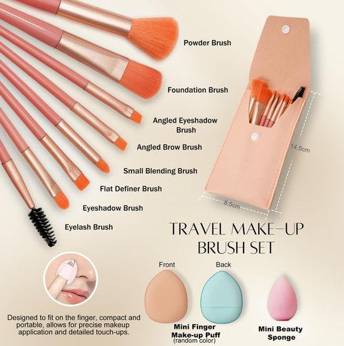 Gifts for Women - PrettyCare 38 Pcs Mini Travel Makeup Containers Set, Small Empty Container & TSA Approved Travel Bottles Kit with Brushes, fLeak-Proof Cosmetic Jars & Bottles for Travel, and Sample