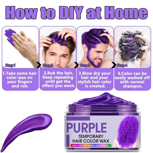 Skiennix Temporary Hair Color Wax - 6 Vibrant Colors for Instant DIY Hair Transformation | Perfect for All Ages