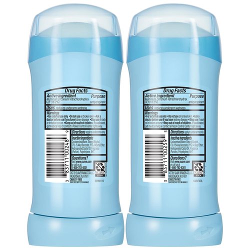 Suave Antiperspirant Deodorant for Women Variety 4-Pack – Cocoa Butter & Shea + Everlasting Sunshine, Anti-Staining Invisible Solid, Talc-Free, 2.7 Oz Ea