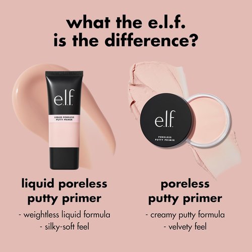 e.l.f. Liquid Poreless Putty Primer - Lightweight Face Primer for Smooth Complexion | Vegan & Cruelty-Free
