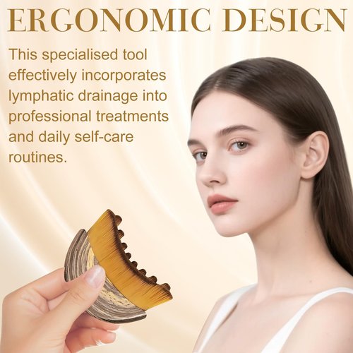 Rose Romee 2 PCS Lymphatic Contour Face Brush, Lymphatic Face Brush Anti-Puffiness, Detox & Lift, Lymphatic Brush, Facial Brush Ergonomically Designed to Fit The Skin Precisely and Relieve Fatigue