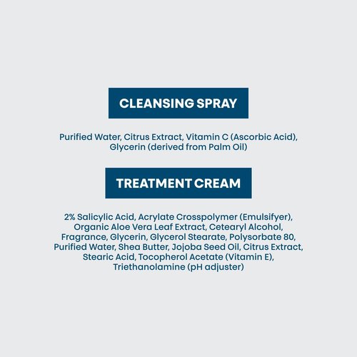 ORBE Derma Solutions Orbe It! 2-Step Acne Treatment – Clears, Treats & Prevents Acne & Helps Unclog Pores with 2% Salicylic Acid – Includes Cleansing Spray 1 oz & Treatment Cream 1 oz