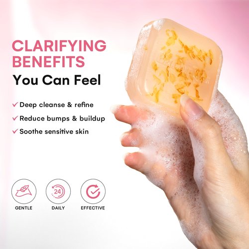 BellamiLuxx Body Acne Soap Bar: Antibacterial Bar for Butt, Thighs, Back, Body Acne, Folliculitis & Fungal Prone Skin - Tea Tree Oil, Sulfur & Salicylic Acid Soap - Reduce Bumps, Clogged Pores
