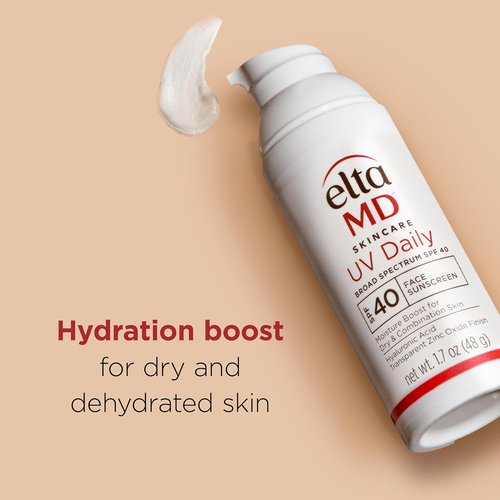 EltaMD UV Daily SPF 40 Face Sunscreen - Zinc Oxide Moisturizer for Daily Protection | 1.7 oz Pump