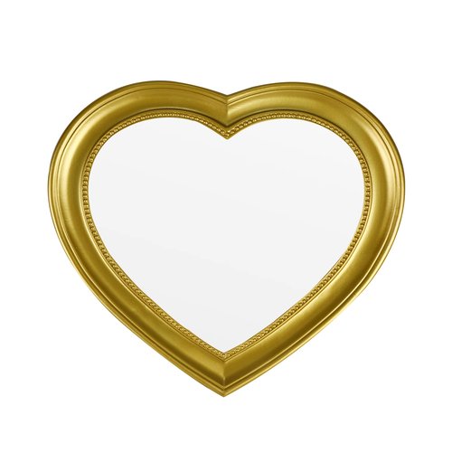 LuHeToz Heart Shaped Mirror Heart Shape Mirror for Home Decor Valentine Decorations 12.6x11inch Gold