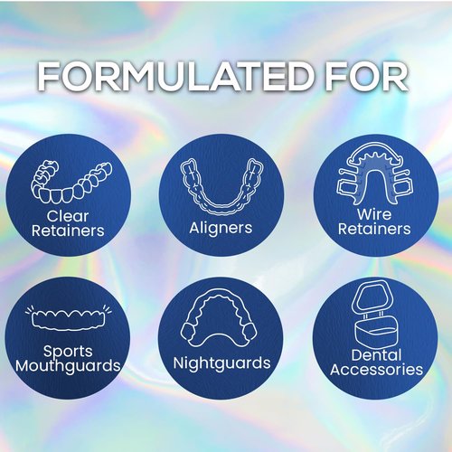 Venus Visage Retainer Cleaner Tablets, Dental Appliance and Denture Cleaning Tablets, Aligners and Night Mouth Guard Cleaner, 120 Pieces