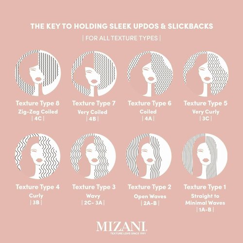 Mizani True Textures Sleek Holding Gel - Firm Hold, Flexible & Flake-Free Hair Gel for All Hair Types