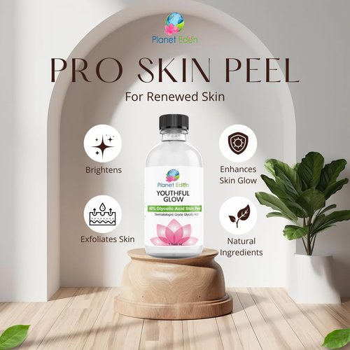 Glycolic Acid Peel 40% - Deep Skin Resurfacing AHA Exfoliant for Smooth Texture & Radiant Glow