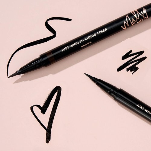 Mally Beauty Liquid Eyeliner - Just Wing It! Long-Lasting Brown Formula for Effortless Application