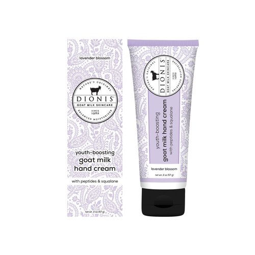 Dionis Goat Milk Lavender Blossom Youth Boosting Hand Cream with Peptides and Squalane 2oz (Pack of 1)