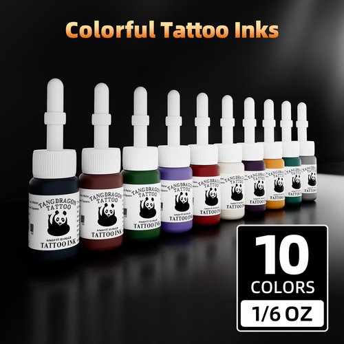 EMRICE Tattoo Gun Kit Wireless Tattoo Machine Pen Kit with 2Pcs 1600mAh Replaceable battery and 20 pcs Tattoo Cartridge Needles, 10 Ink Colors for Complete Tattoo Machine kit Supplies for Beginners