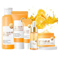 5Pcs Valentines Day Vitamin C Skincare Set, Skin Care for Kids, Skincare Gift Sets with Cleanser, Toner, Serum, Eye Cream, Facial Cream, Skin Care Set for Girls Ages 8-12, Travel Facial Kit for Girls