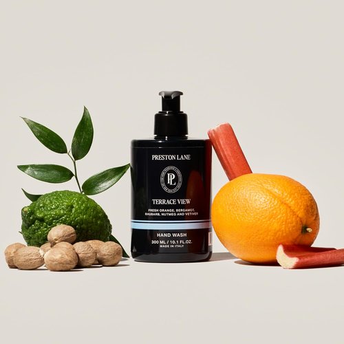 Preston Lane Luxury Hand Wash - Terrace View Scent | Hydrating Formula with Organic Oils & Kiwi Extract, Vegan & Cruelty-Free