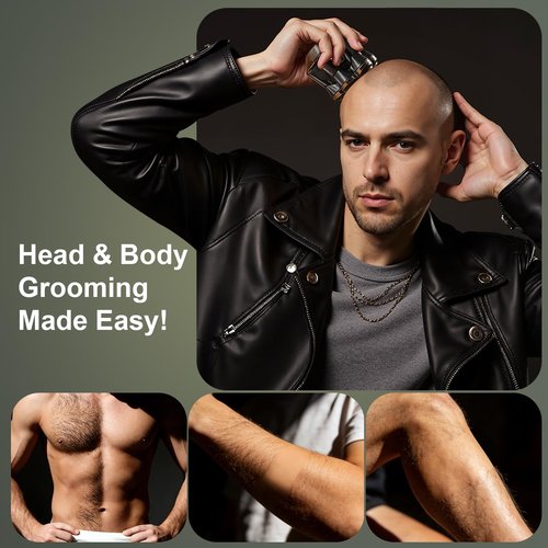 Head Shavers for Bald Men: Enhanced Detachable Head Shaver - IPX7 Waterproof Electric Razor for Men - 7D LED Display Rechargeable Shaving Grooming Kit