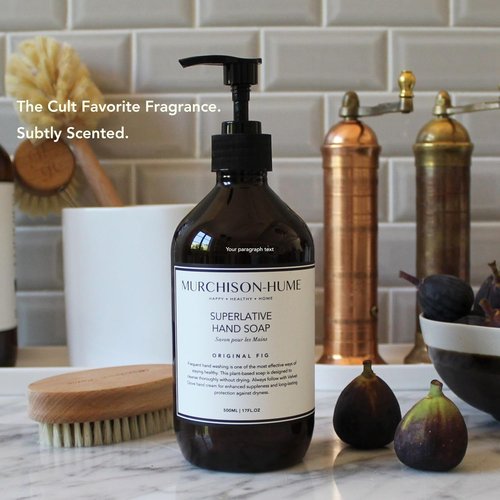 Murchison-Hume Original Fig Hand Soap - Plant-Based Formula with Elegant Refillable Pump | 16 fl oz