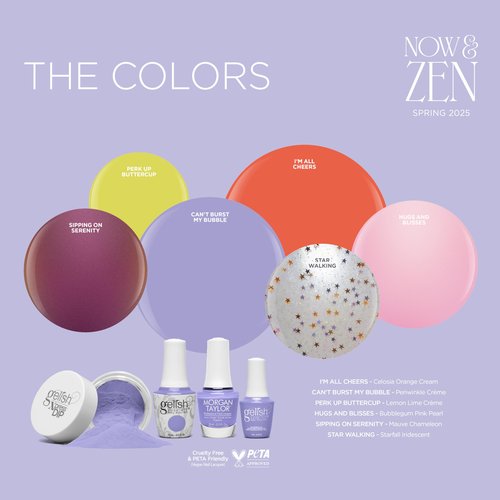 Gelish Spring Now & Zen Collection - TPO-Free Long-Lasting Soak Off Spring Gel Nail Polish. Vibrant Color, Professional Quality, High Shine, Chip-Resistant Formula (Hugs And Blisses)