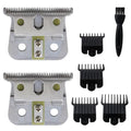 Andis T Liner Clipper Blades - Durable Replacement 2-Pack for GTX GTO & Blackouts | Silver