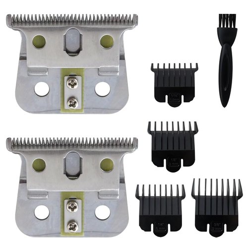 Andis T Liner Clipper Blades - Durable Replacement 2-Pack for GTX GTO & Blackouts | Silver