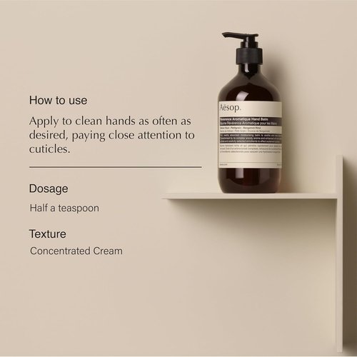 Aesop Reverence Aromatique Hand Balm - Rich, Skin-Softening Formula for Lasting Hydration | Vegan | 16.9 oz