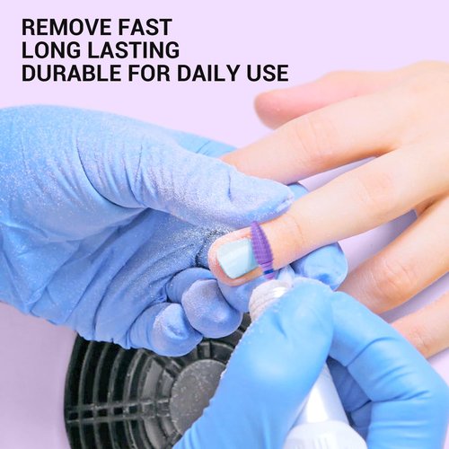 MelodySusie Large Cone Nail Drill Bits, 3/32'' Carbide Tungsten Multi-function Bits, Fast Remove Acrylic or Hard Gel for Manicure Pedicure Salon Professional or Beginner, Purple, Medium