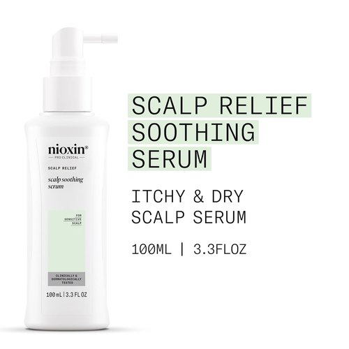 NIOXIN Scalp Relief Serum - Soothing Leave-In Treatment for Sensitive Scalps | Aloe Vera & Vitamin E | 3.3 Fl Oz