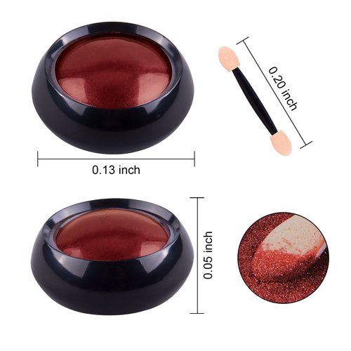 Duufin 22 Colors Nail Chrome Powder Pear Metallic Mirror Iridescent Aurora Nails Art Chrome Nail Powder with 22 Pcs Eyeshadow Sticks, 1g/Jar