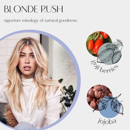 Prive Blonde Rush Conditioner - Blue-Violet Toning for Natural & Bleached Blondes | Strengthens Damaged Hair