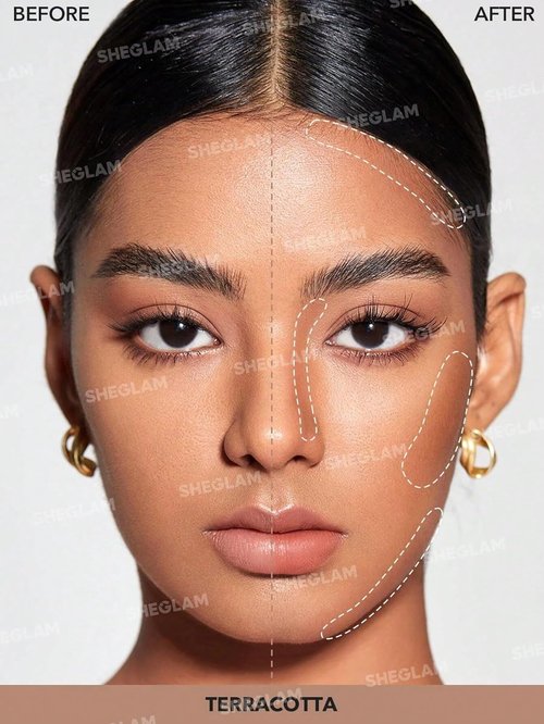 SheGlam Snatch 'n' Define Cream Contour Stick - Long Lasting, Highly Pigmented Bronzer in Terracotta