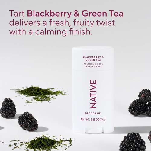 Native Deodorant - Aluminum Free Blackberry & Green Tea Formula | 72-Hour Odor Control, 2.65oz