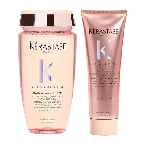 Kerastase Gloss Absolu Shampoo & Conditioner Set - High-Shine, Anti-Frizz, Deeply Hydrating for Glossy, Bouncy Hair