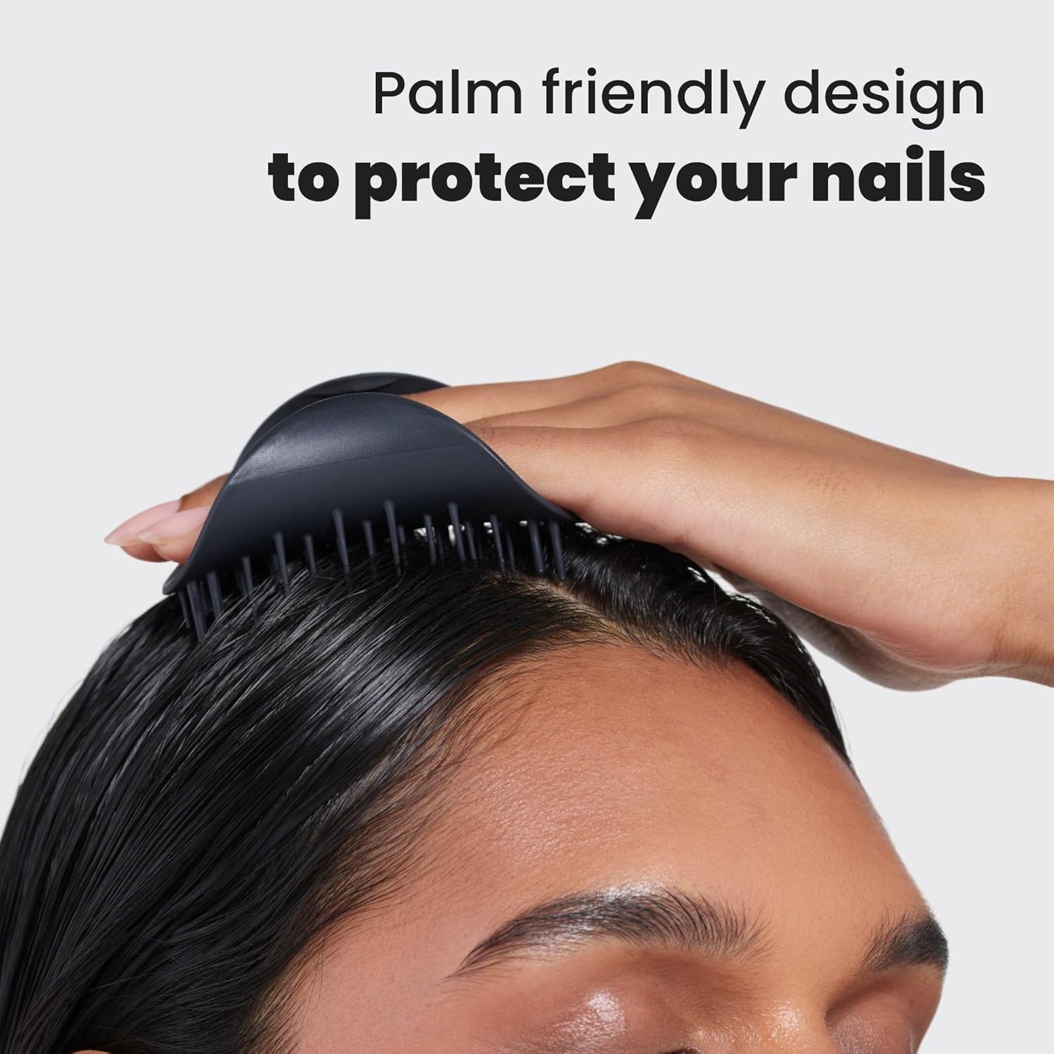 Tangle Teezer Scalp & Shampoo Hairbrush - Exfoliate, Massage & Cleanse for All Hair Types | Onyx Black