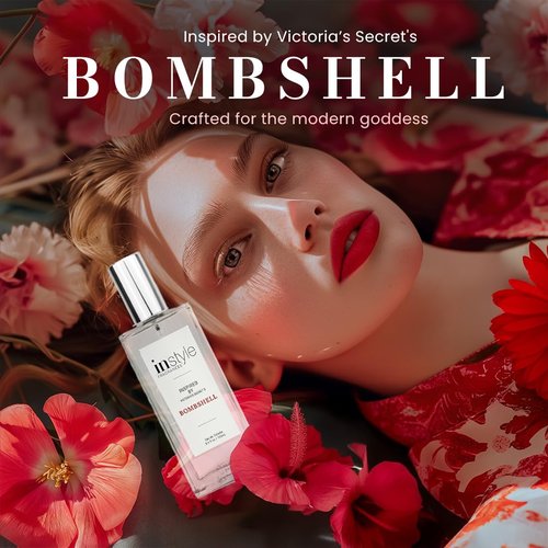 Instyle Fragrances | Women's Eau de Toilette Inspired by Victoria's Secret Bombshell - Vegan & Paraben-Free, 3.4 Fl Oz