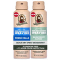 Dr. Squatch Natural Men's Deodorant - Quick-Dry, Aluminum-Free, Dermatologist-Tested - Fresh Falls & Rainforest Rapids, 4oz (2-Pack)