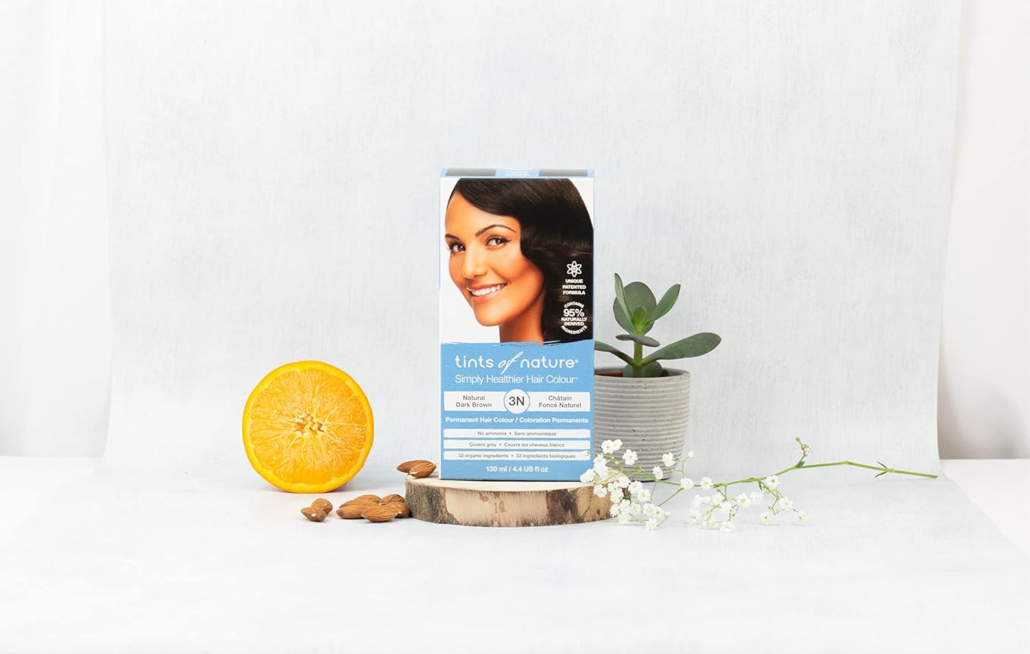 Tints of Nature 3N Natural Dark Brown Hair Dye - Nourishing, Ammonia-Free Formula, 4.4 fl oz