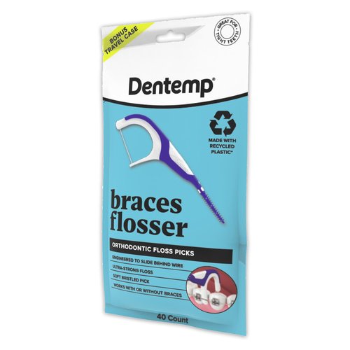 OrVance Braces Flosser - Designed for Braces for an Easy & Effective Clean, Ultra Strong Floss - 40 Count (Pack of 2) - (Packaging May Vary)