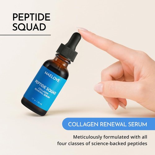 MAELOVE Peptide Squad Collagen Renewal Serum - Anti-Aging Formula with Copper Peptides & Hyaluronic Acid