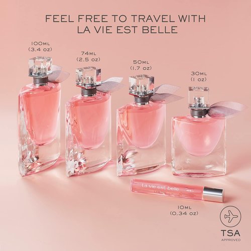 Lancôme La Vie Est Belle Eau de Parfum Set - Long-Lasting Fragrance with Iris & Vanilla - 3.4 Fl Oz & 0.34 Fl Oz