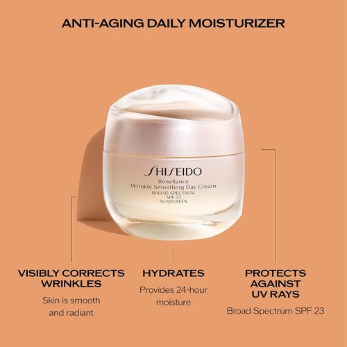 Shiseido Benefiance Wrinkle Smoothing Day Cream - Anti-Aging Moisturizer with SPF 23 - 50 mL